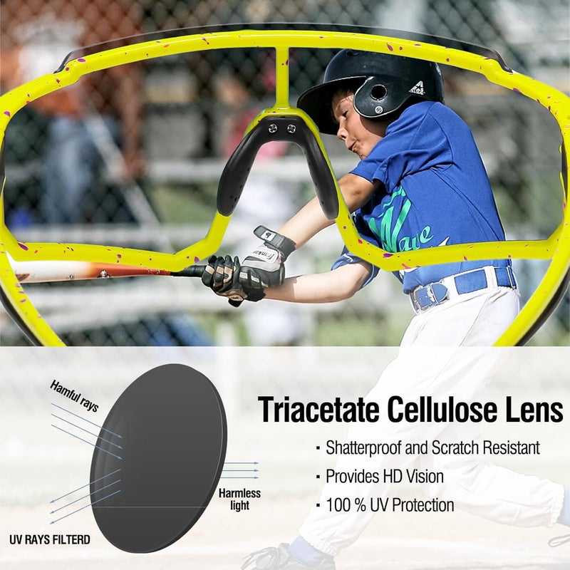 Duco Polarized Kids Sunglasses Youth Sports Cycling Shades Lightweight Frame UV400 Child Boys Girls Baseball SunGlasses DK310 - Image 4